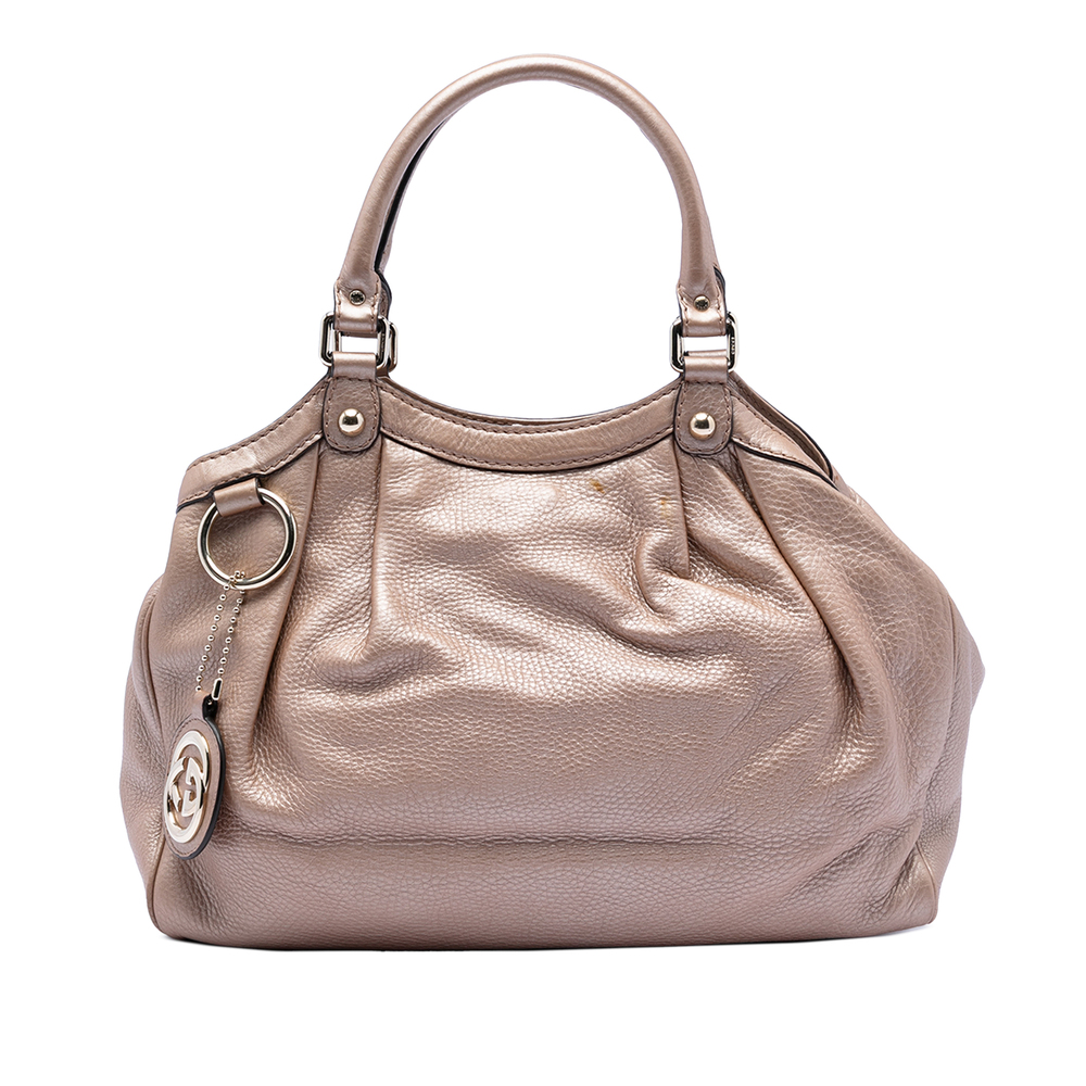 Pre-Loved Gucci Medium Metallic Calfskin Sukey Tote
